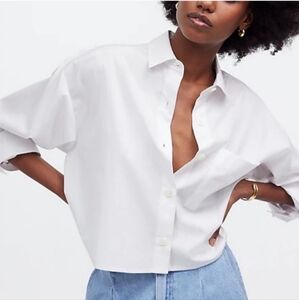 NWT Madewell Eyelet Straight Hem Shirt